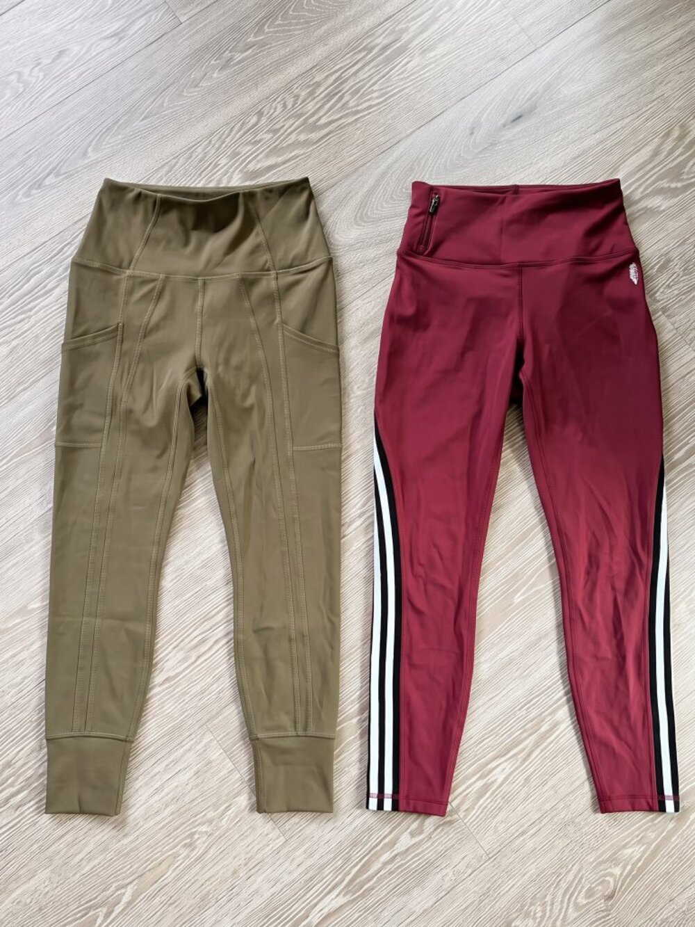 Lot of 2 FP Movement Free People XS High Rise Leggings Utility Cargo Track Zip